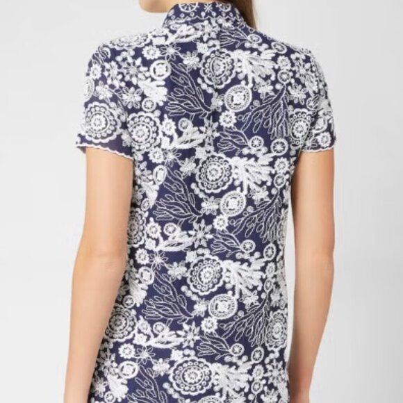 MICHAEL MICHAEL KORS Women's Embroidered T-Shirt Dress - True Navy/White - Picture 3 of 9